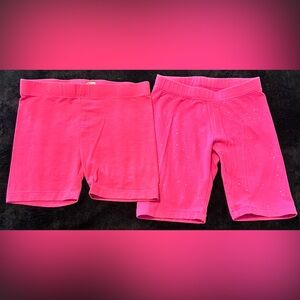 GUC Harper Canyon/Cat & Jack Lot of 2 Bright Pink Girls Bike Shorts -size 7